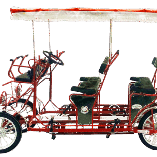 4 Person Surrey Limousine Deluxe Extended, High-Capacity, Luxury Pedal Bike