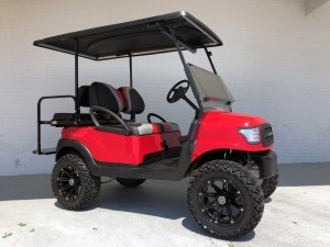 Alpha Red Lifted Club Car Precedent Golf Cart