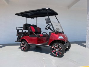Burgundy Evolution Classic 4 Plus Golf Cart