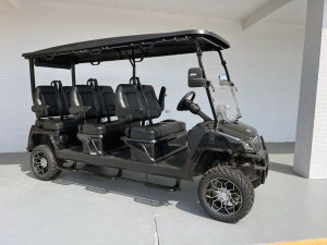 Black Evolution Maverick 6 Seater Golf Cart
