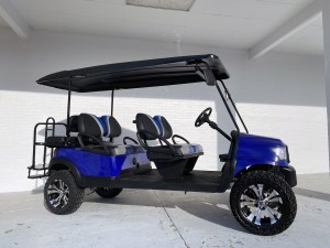 Blue Alpha Lifted 6 Passenger Limo Club Car Golf Cart