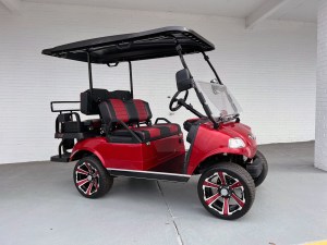 Burgundy Evolution Classic 4 Pro Golf Cart