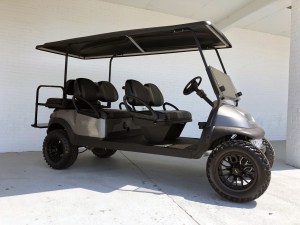 Charcoal Lifted 6 Passenger Limo Club Car Golf Cart