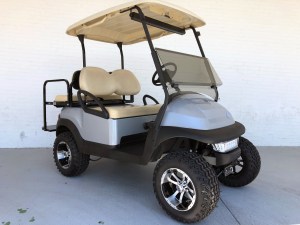 Silver Lifted Club Car Precedent Golf Cart